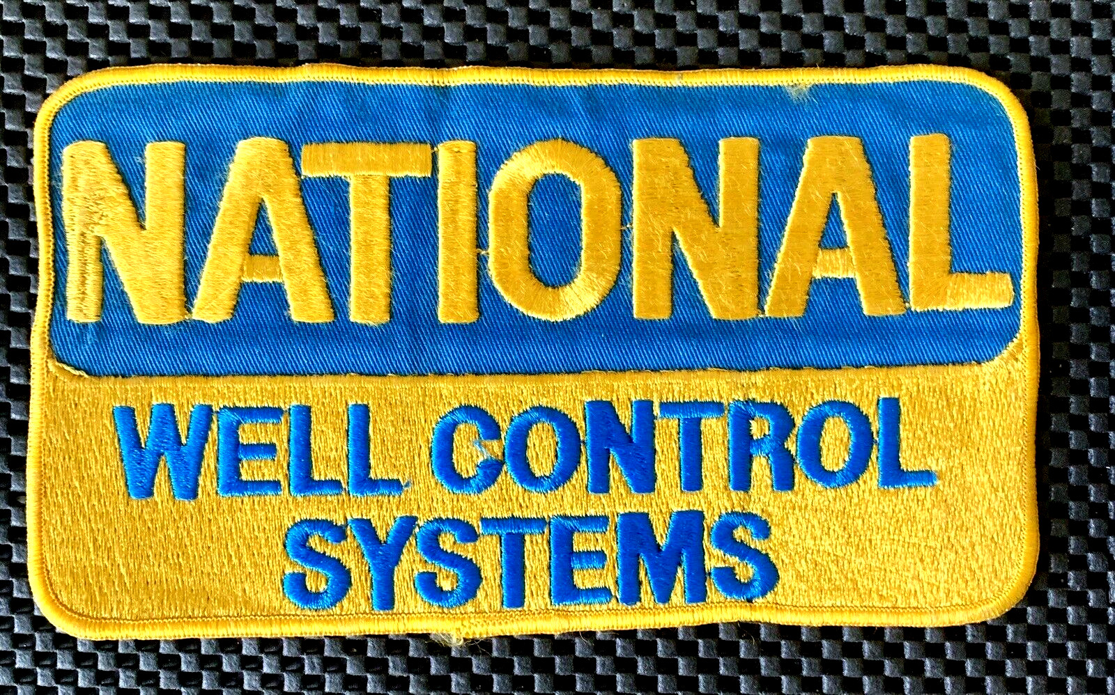 NATIONAL WELL CONTROL SYSTEMS LARGE SEW ON PATCH OIL GAS DRILLING 8 1/2 x 4 3/4″