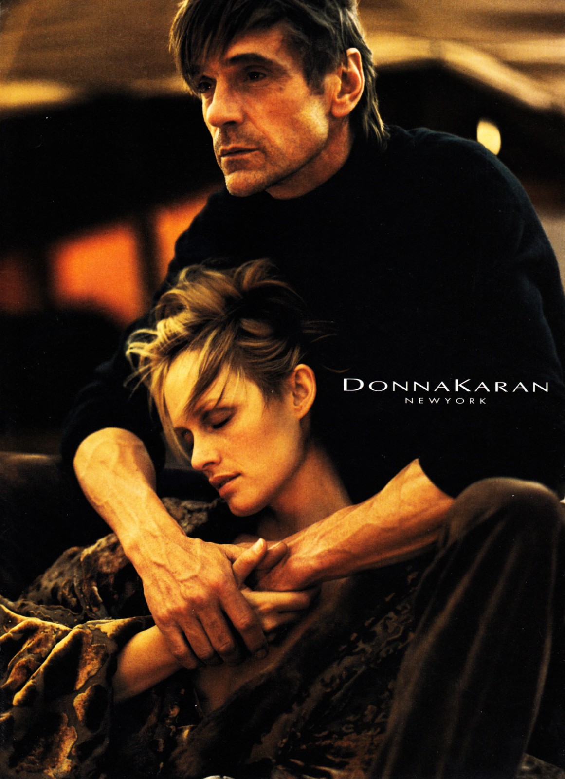 DONNA KARAN magazine AD #168 OOP 2001 AMBER VALLETTA Jeremy Irons 8 pgs