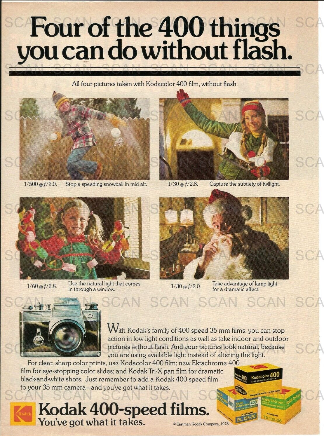 1979 Kodak 400-Speed Film Vintage Magazine Ad Kodak Film