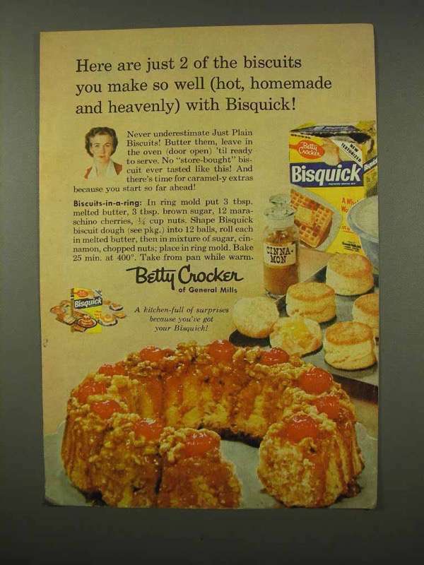 1956 Betty Crocker Bisquick Ad – You Make So Well