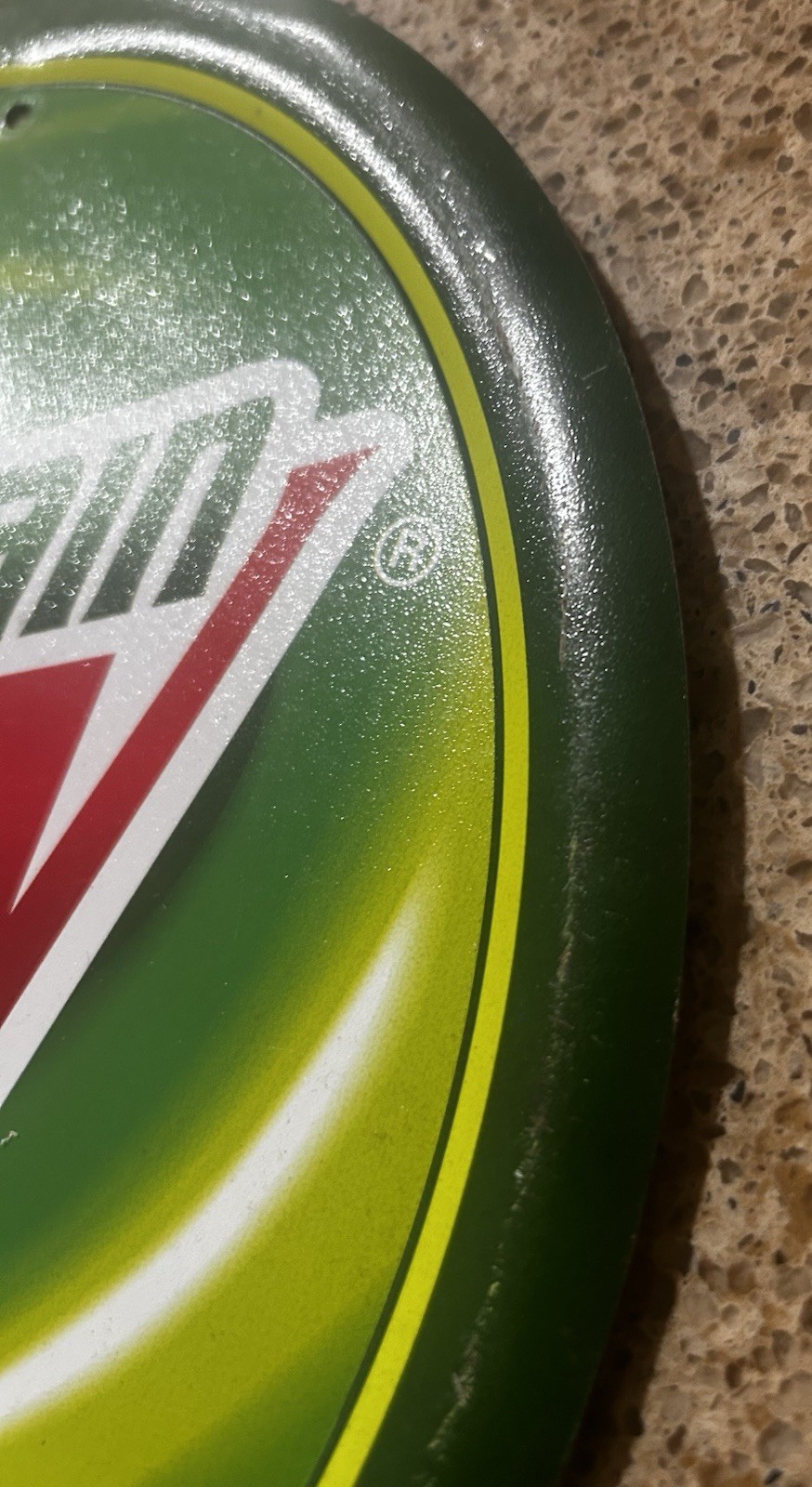 Mountain Dew Do The Dew Logo Pop Soda Round 12″ Green Metal Tin Sign Bar Patio