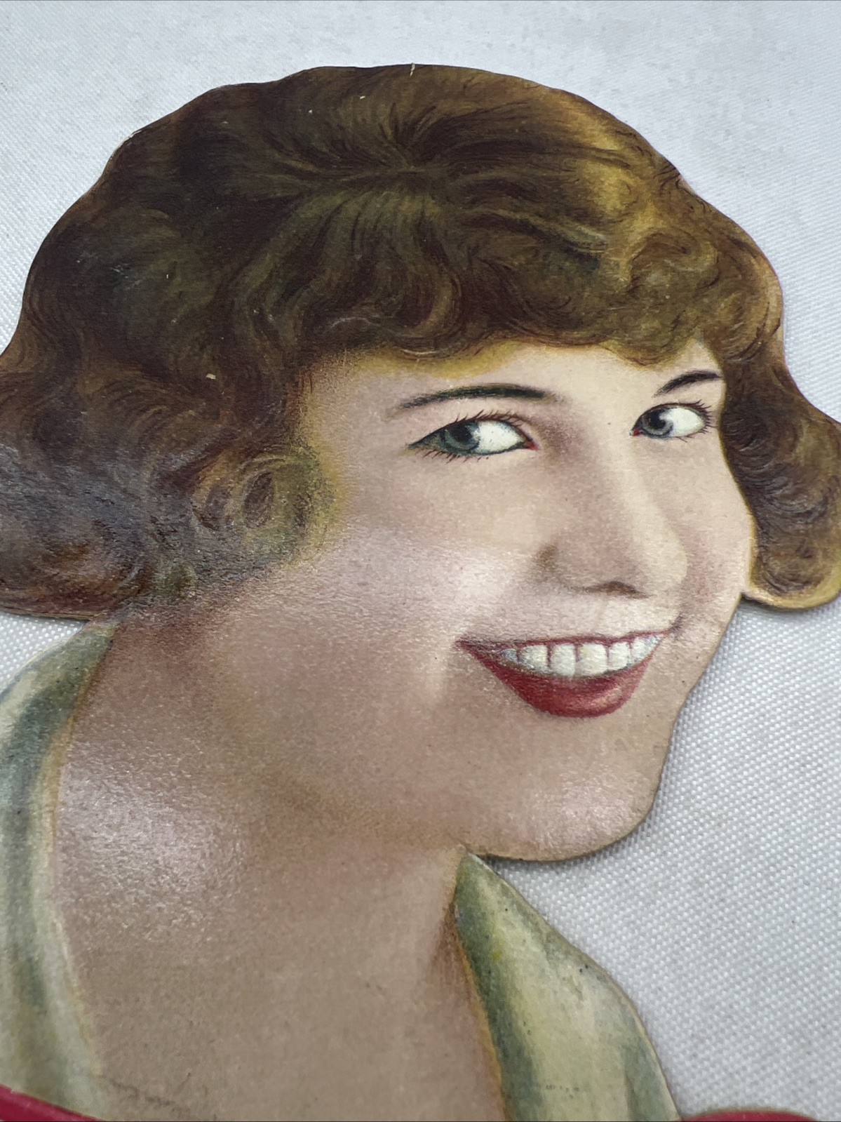 Marquette Club Ginger Ale Die-Cut Cardboard Sign C.1930’s 5.5”x 9.25” Very Clean