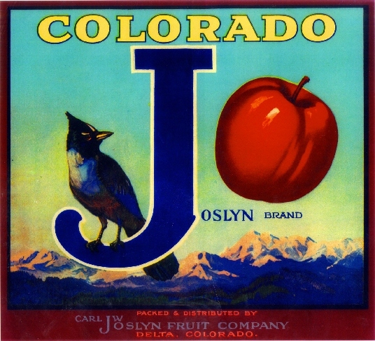 Cedaredge Delta Co. Colorado J Joslyn Bird Apple Fruit Crate Label Art Print