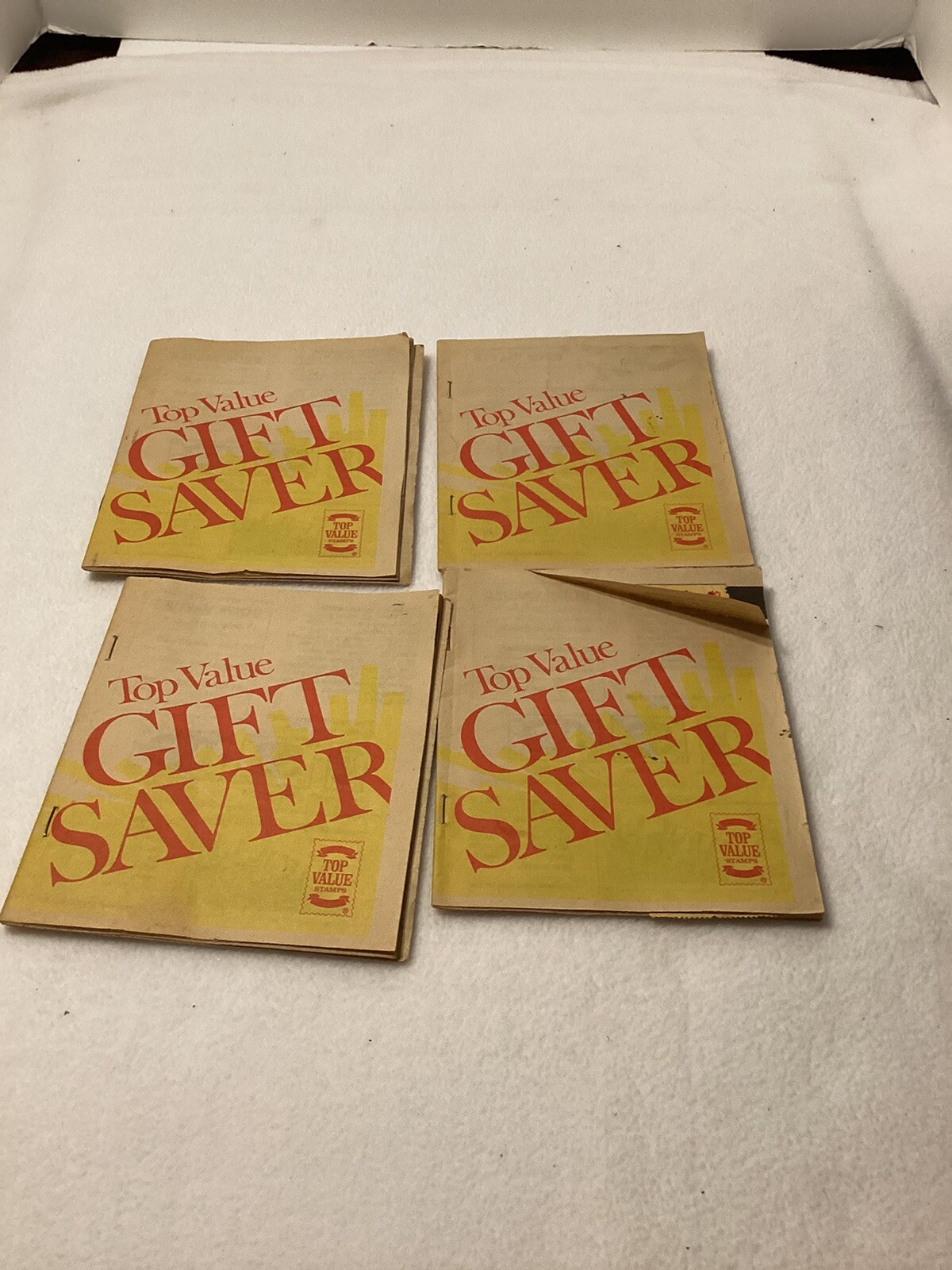 Vintage Top Value Gift Saver Books With Stamps (4) 3Filled 1 Partial