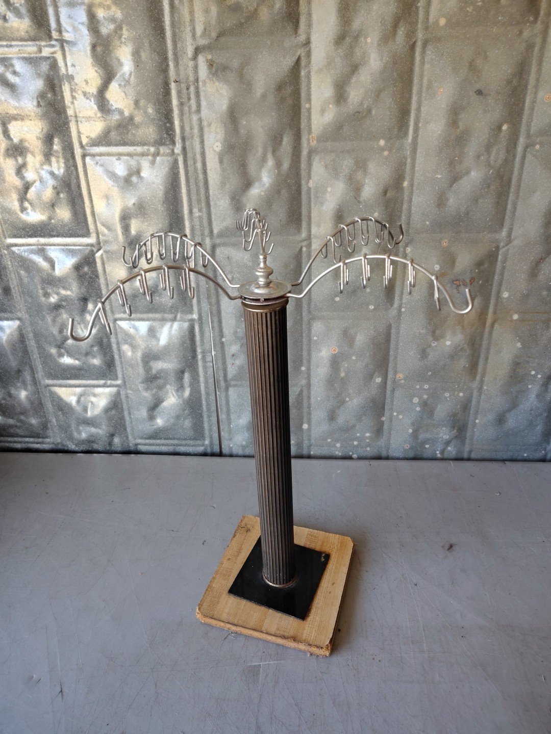 Antique Rotating Store Counter Display Stand Rack Jewelry Vintage industrial 22″