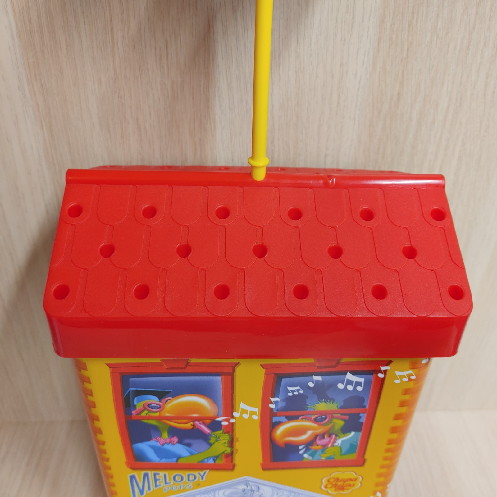 Chupa Chups Melody Pops Tin Store Display Box Empty Parrot Lollipop Whistles