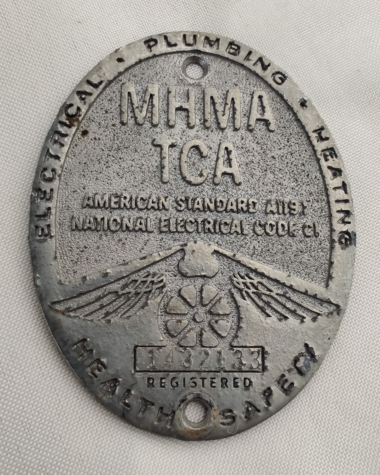 MHMA TCA Construction Plumbing Electrical Heating Safety Code Emblem 1432133