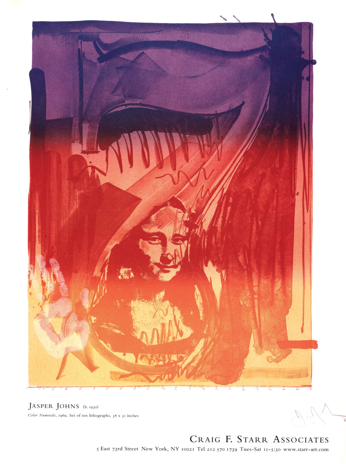 2007 JASPER JOHN COLOR NUMERALS, 1969 CRAIG STARR ASSOCIATES PRINT AD