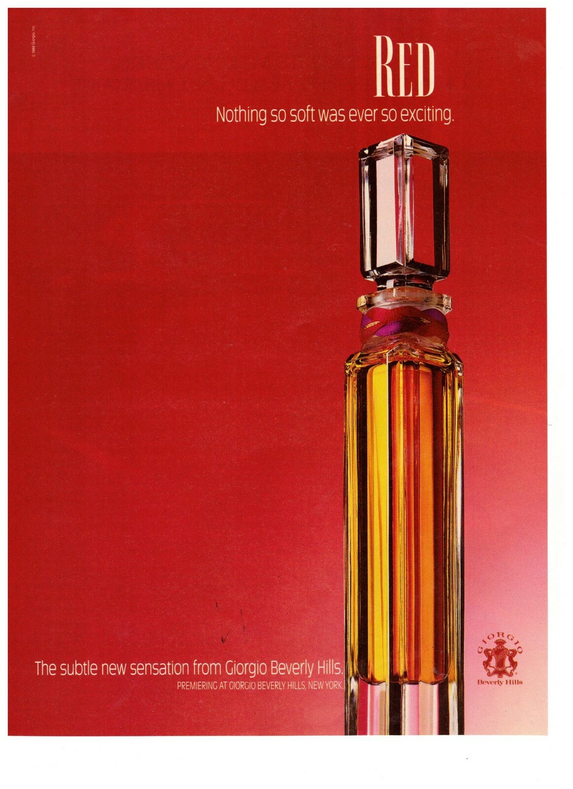 Giorgio Beverly Hills Red Nothing So Soft Vintage 1988 Print Advertisement