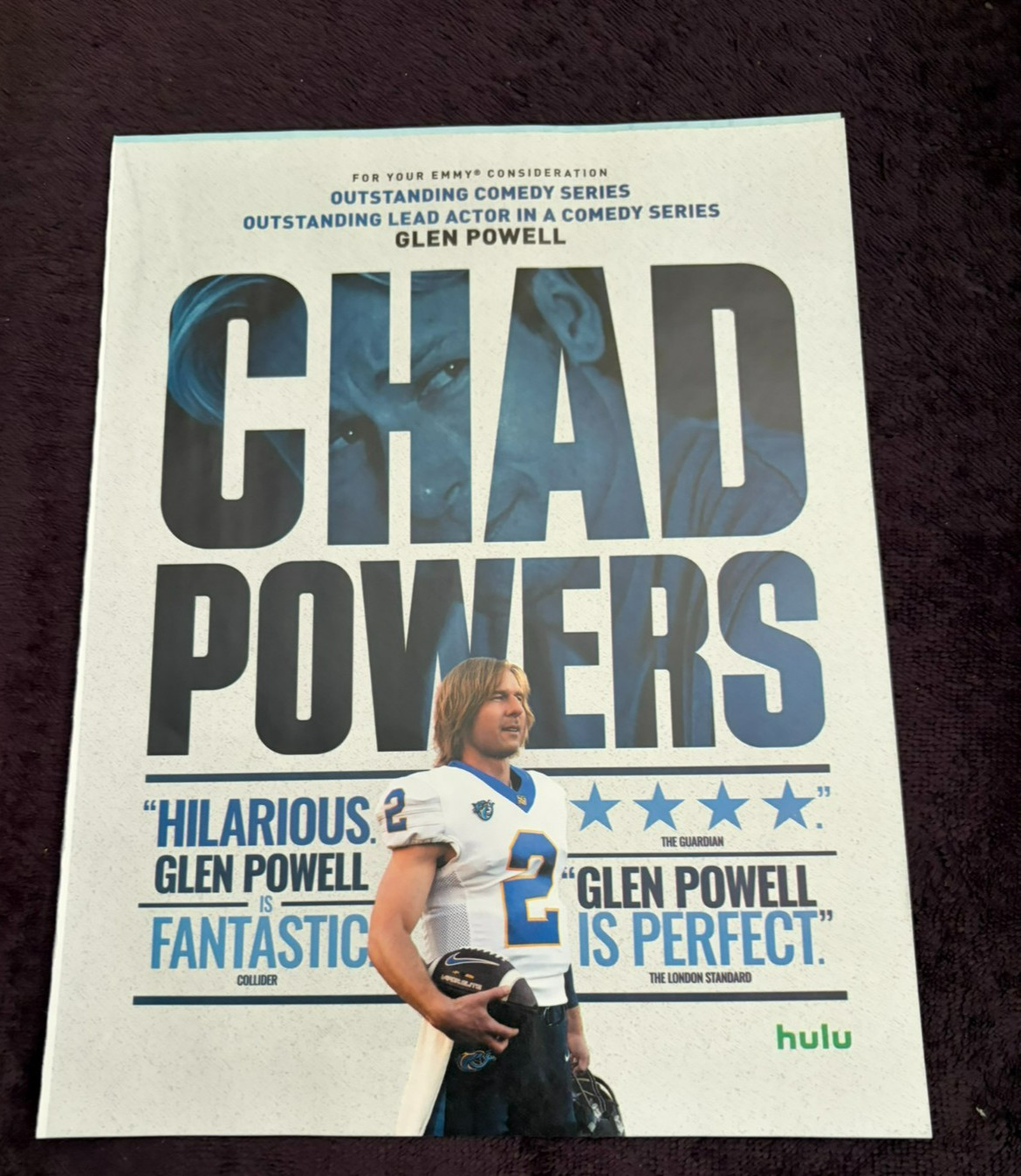CHAD POWERS 2026 Emmy ad Glen Powell & ALIEN EARTH & THE LOWDOWN & THE BEAUTY