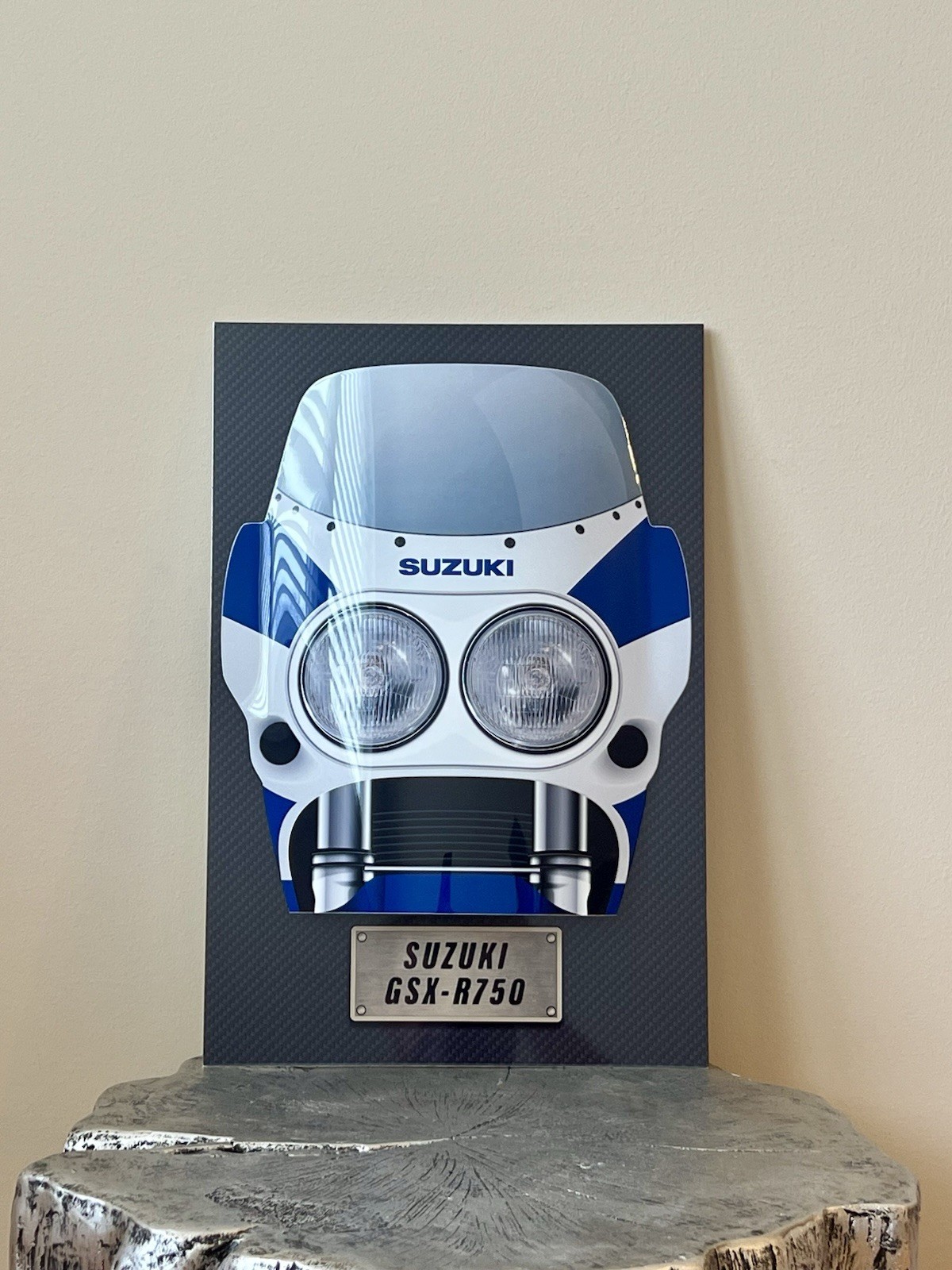 WOW!!! Suzuki GSX-R750 Moto GP Racing Motorcycle Wall Art Curved Sign