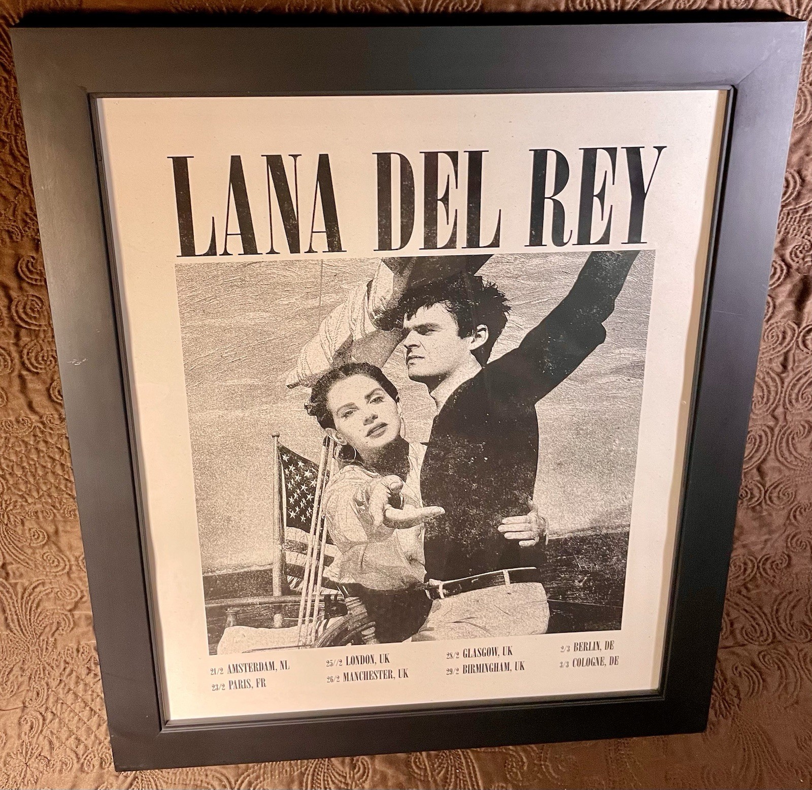 FRAMED “20 x 16” LANA DEL REY “NORMAN F***ING ROCKWELL” European Tour Poster