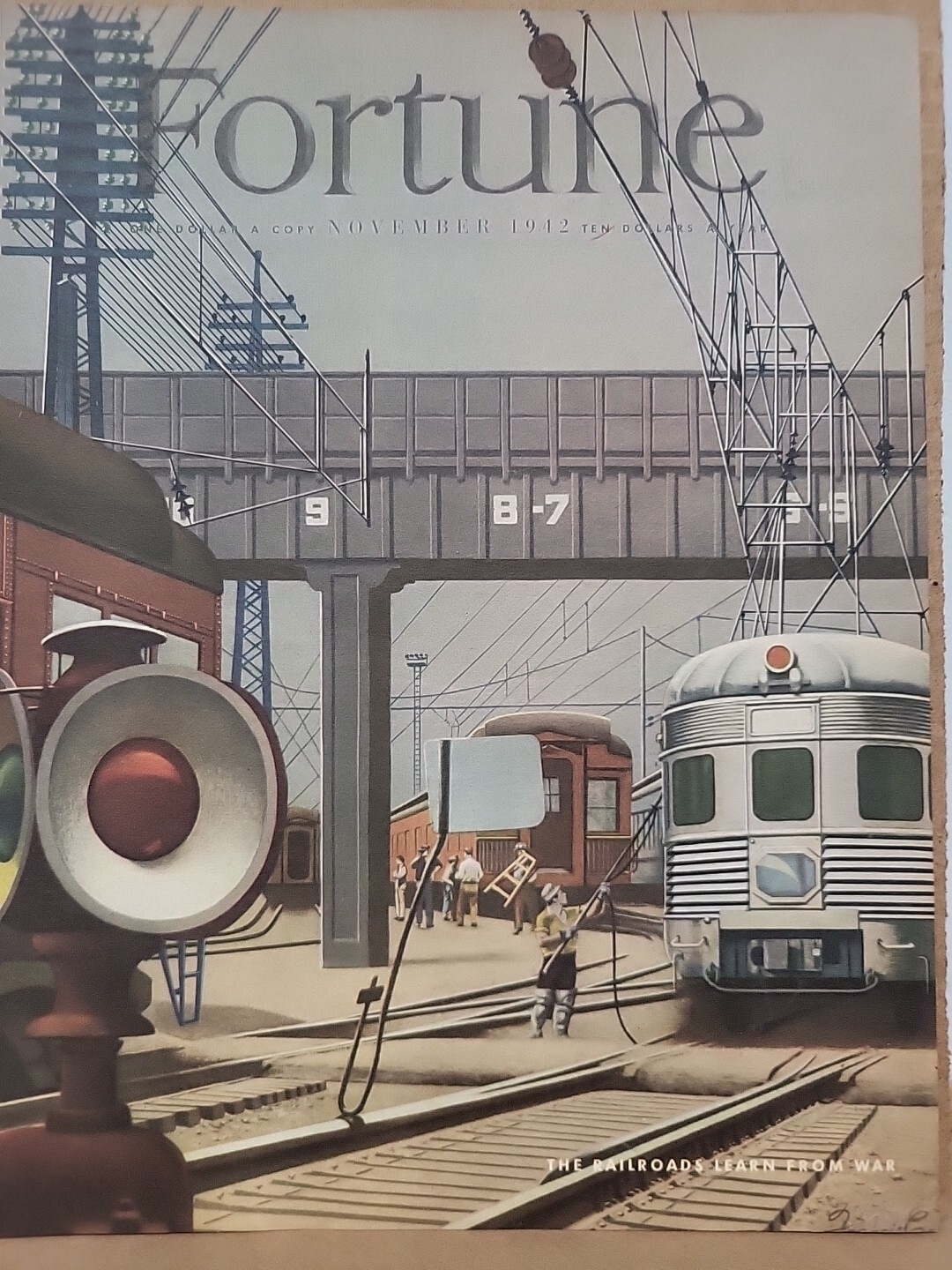 Front Cover November, 1942 Fortune Magazine WW2 Print Ad Q4 Railroads War Trains