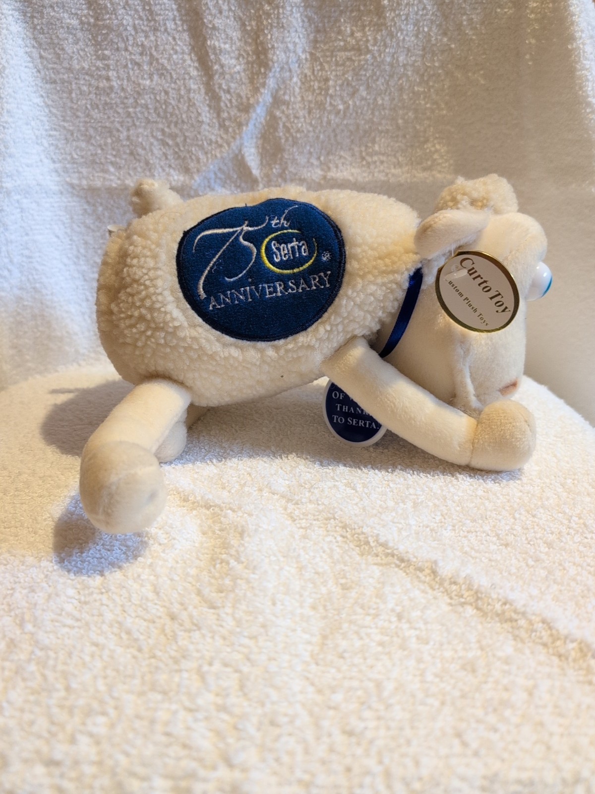 Serta Plush Sheep #75 Anniversary Edition MINT with Tags Vintage 2000 Curto Toy