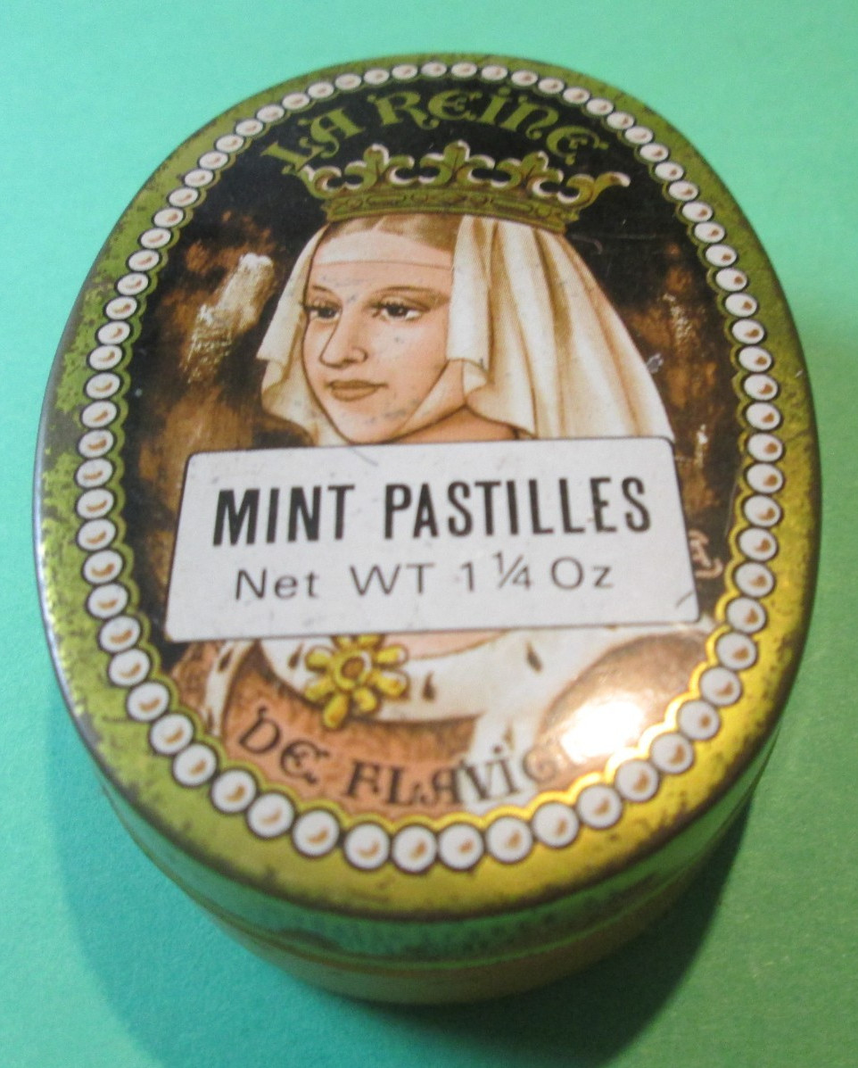 1980’s Pastille Empty Tin Troubat Flavigny La Reine Made in France