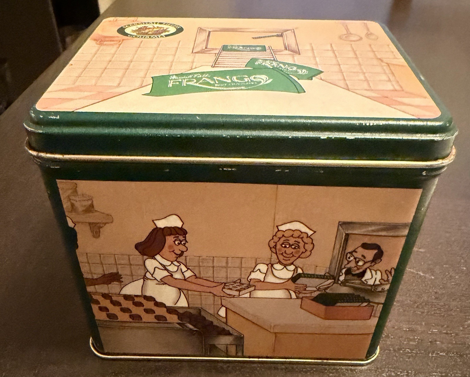 Vintage Marshall Fields Chicago Frango Tin – “Stages of Chocolate Production”