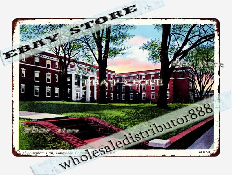 1940 Longwood College Farmville Virginia Campus View Tin Sign dorm room buy