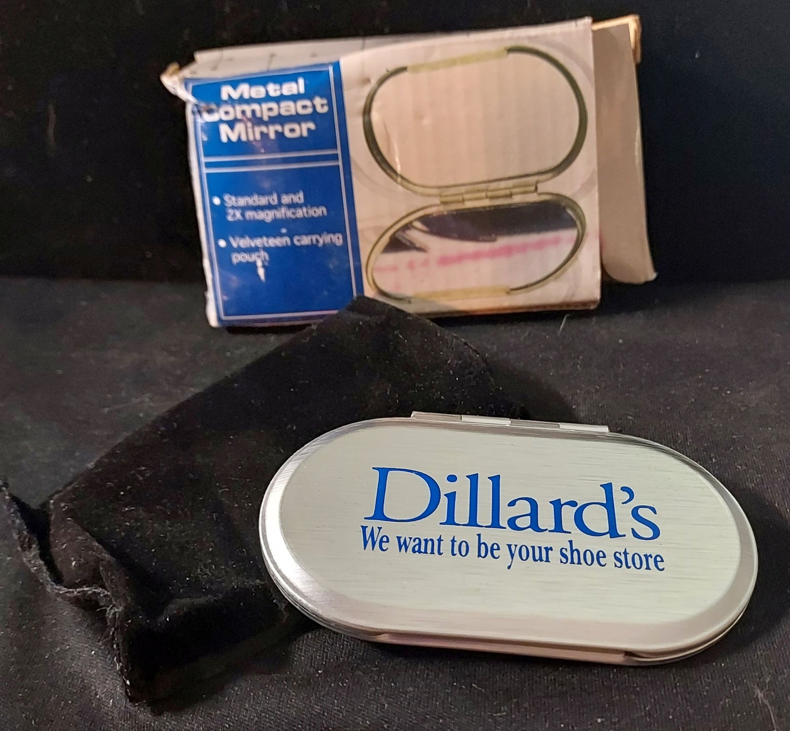 Adv Promo Compact Mirror – Standard & 2X Magnification w/Pouch – Dillard’s – NIP