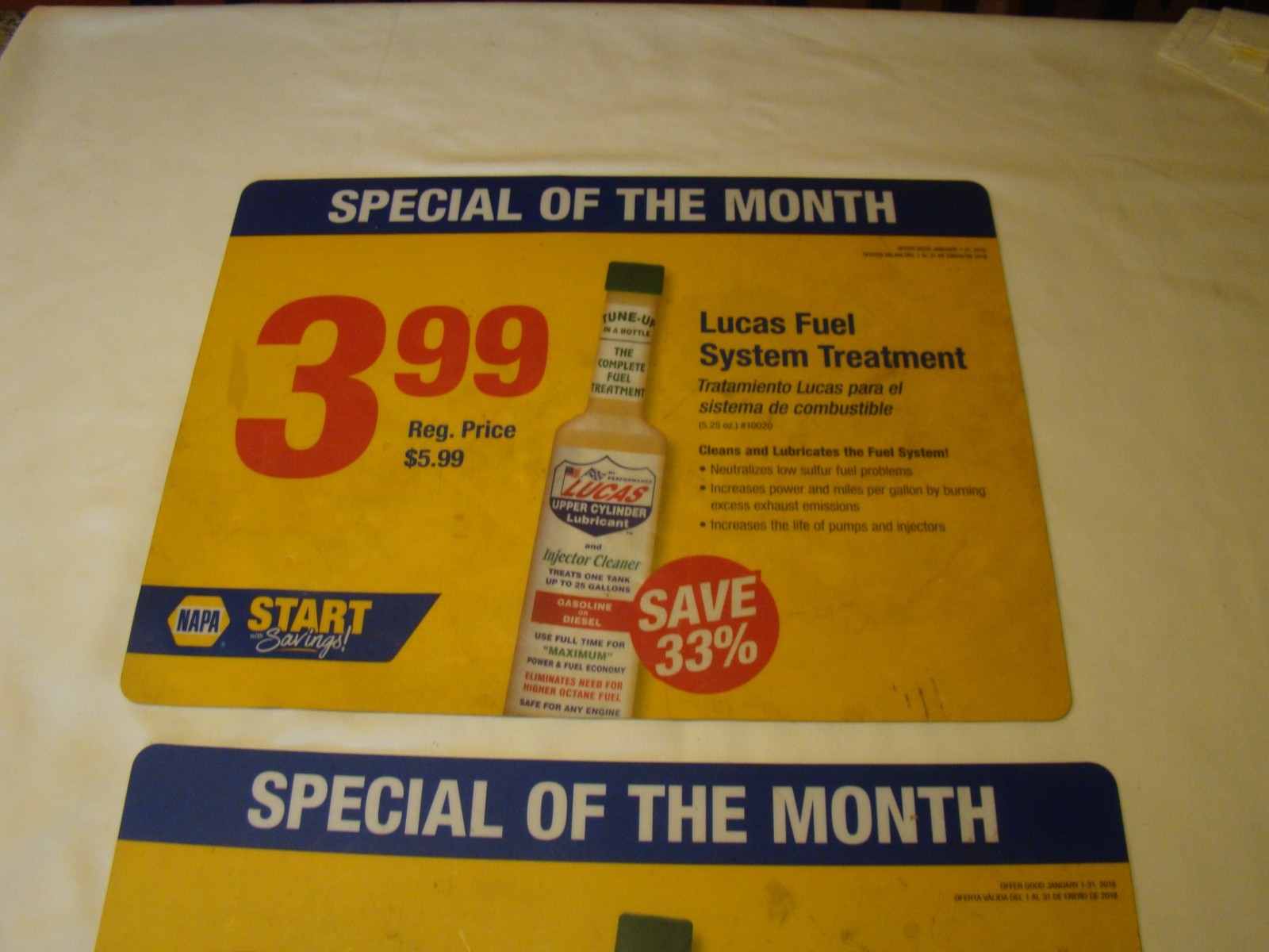 Vtg NAPA Lucas Oil 19″ X 14″ & Mobil 1 – 20 1/4″ x 14 3/8″ Counter Mats Lot of 3