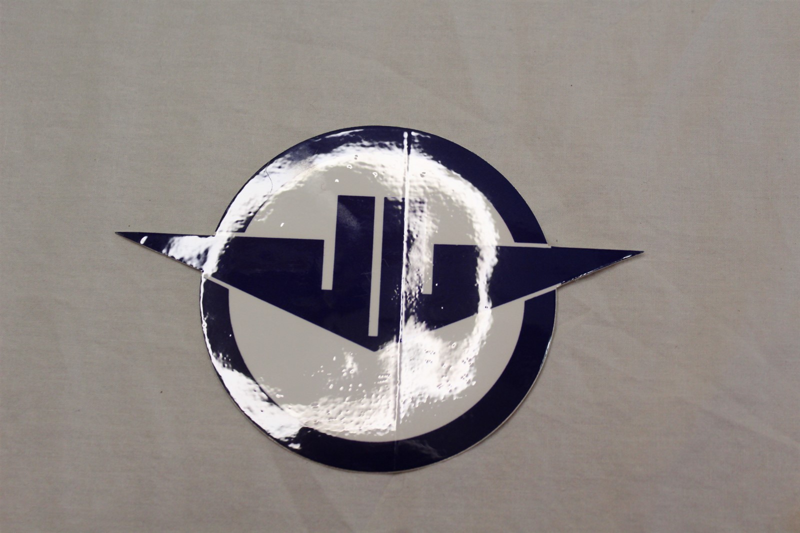 Collectible Sticker Decal Label Advertising Blue / White Emblem
