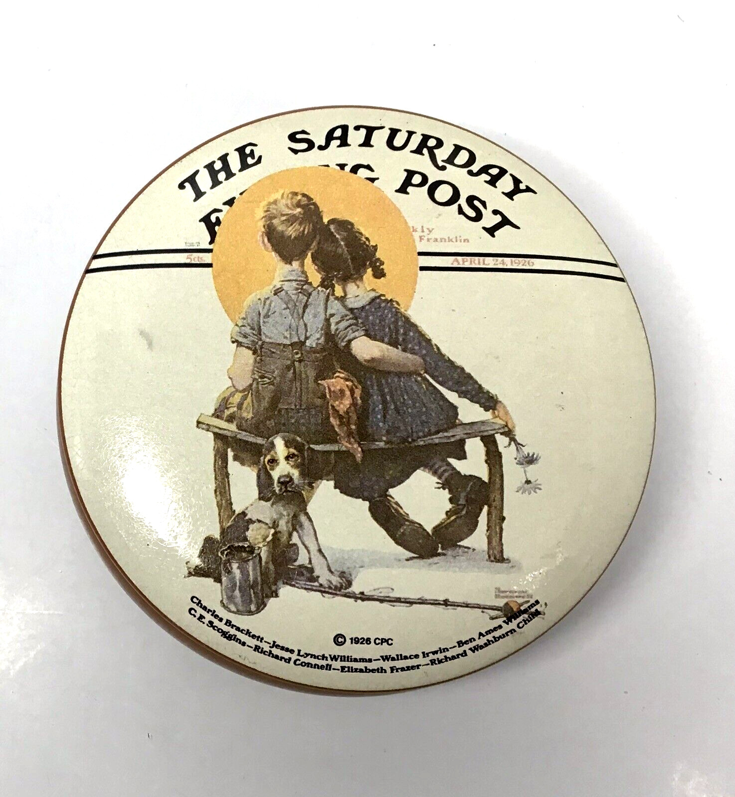 Norman Rockwell TIN Saturday Evening Post “Little Spooners” Collector Series