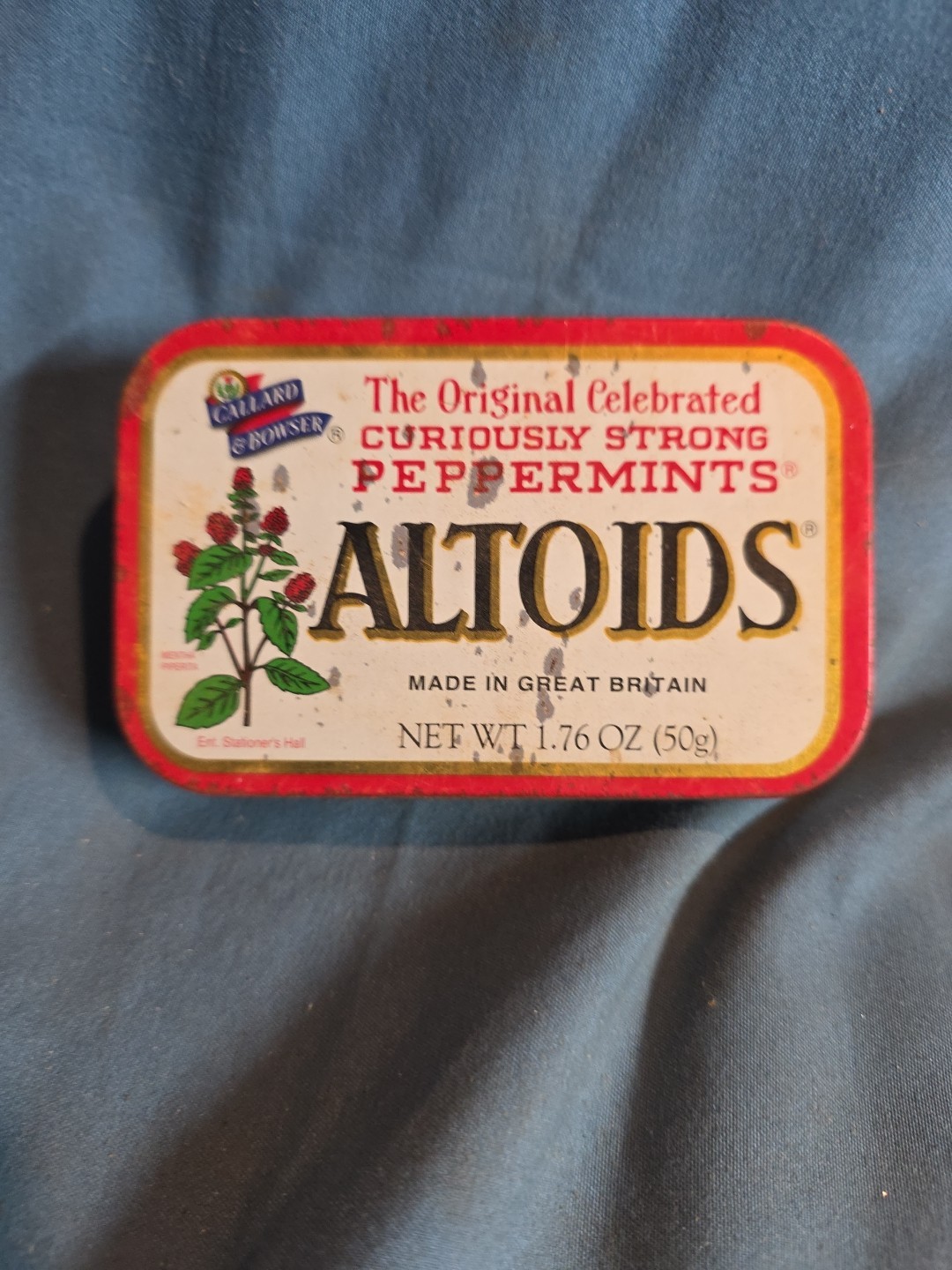 Altoids Tin Empty Smooth Vintage Red Hinged Callard and Bowser 50g Great Britain