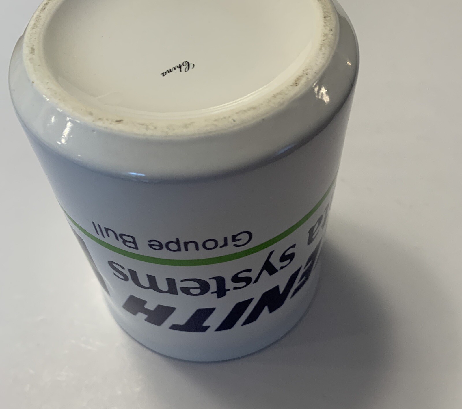 Vintage Zenith Data Systems Coffee Mug Cup Groupe Bull Advertisement Promo logo