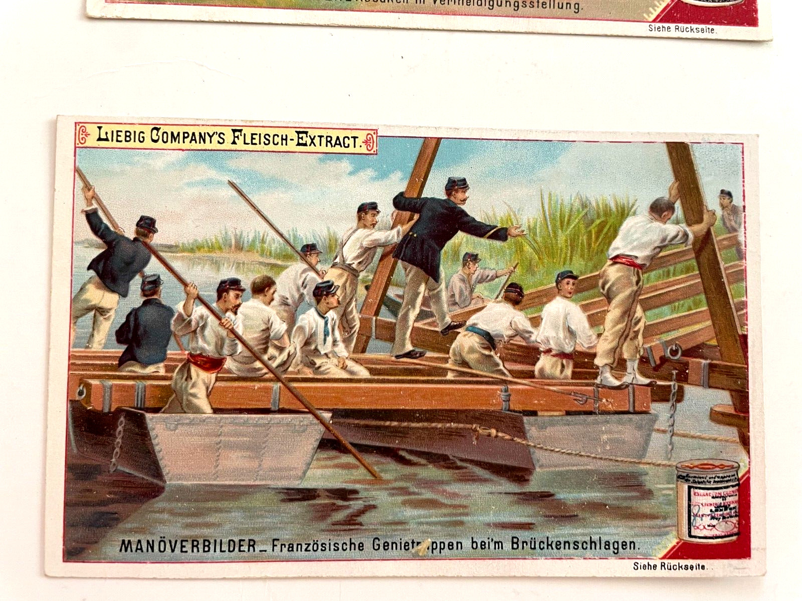 Fantastic German Victorian Trade Cards “Liebig” 1896 – Military Maneuvers- S483*