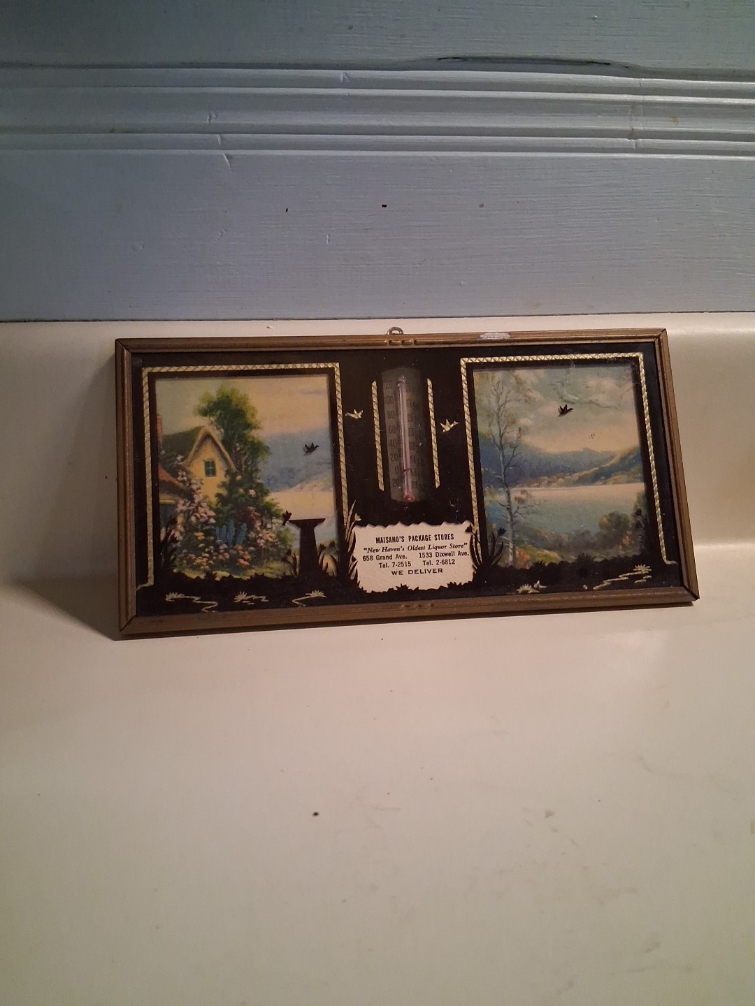 Vintage 1950 Advertising Thermometer And Calendar