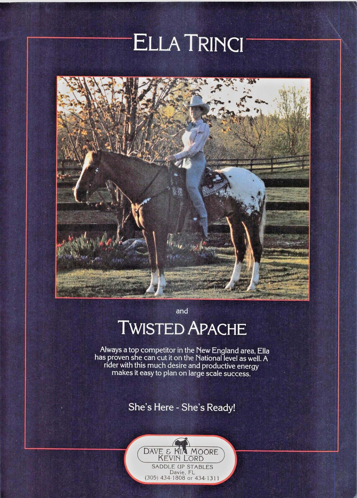 1986 Nationals Deborah Ackley Bully Lass Too Ella Trinci Twisted Apache Horses