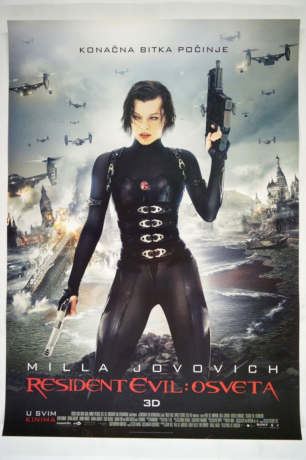 RESIDENT EVIL 5 V RETRIBUTION Orig CRO movie poster 2012 MILLA JOVOVICH ANDERSON