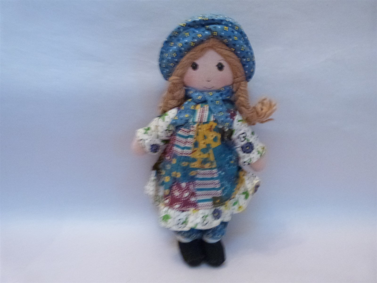 ~ VINTAGE 1970s Knickerbocker Original Holly Hobbie Plush Ragdoll 9″