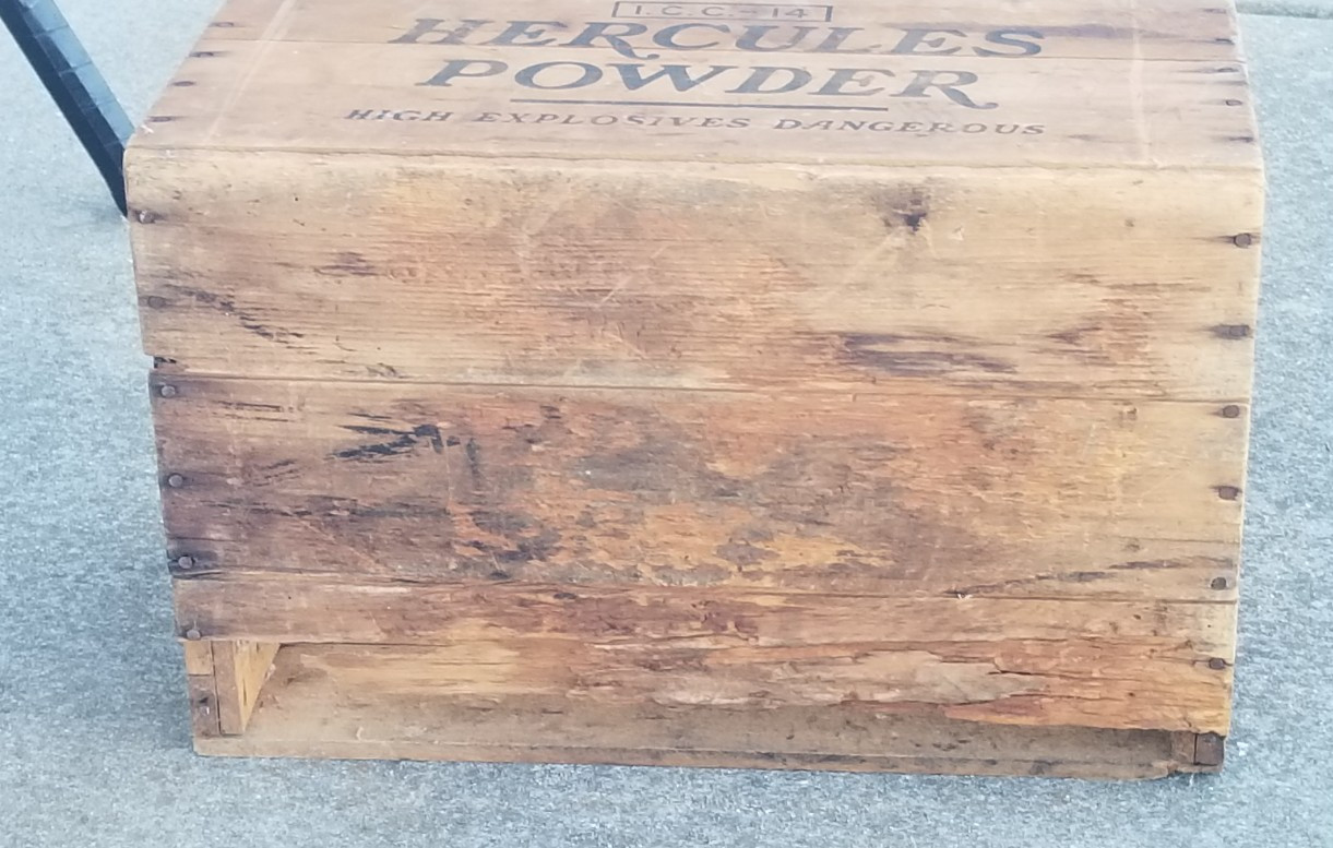 Vintage Hercules Powder ICC-14 Highly Explosive (Empty) Wood Crate Mining R1