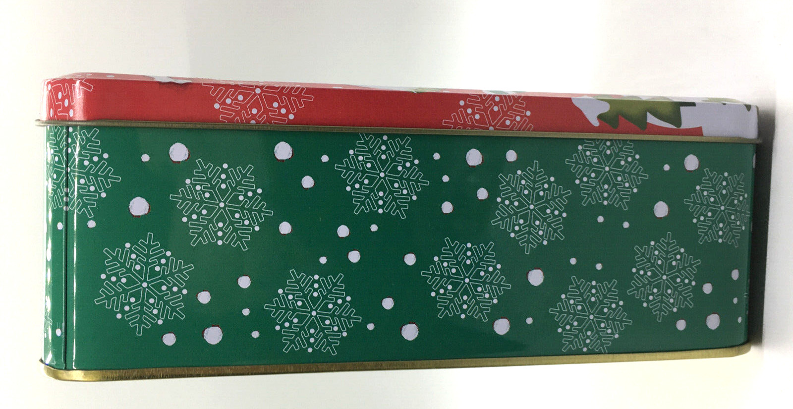 Collector JOY Holiday Tin Snowman Reindeer in Scarves Greenbrier Int. 7.5 x 5 in