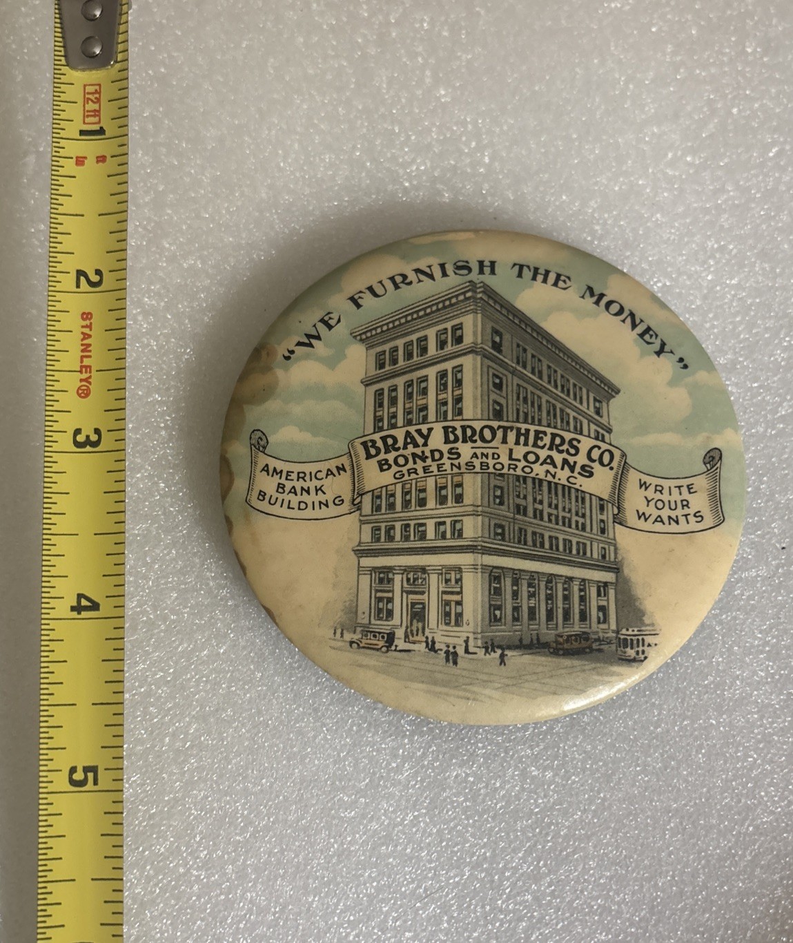 RARE Antique Advertising Pocket Mirror- Bray Brothers Co. Greensboro, NC