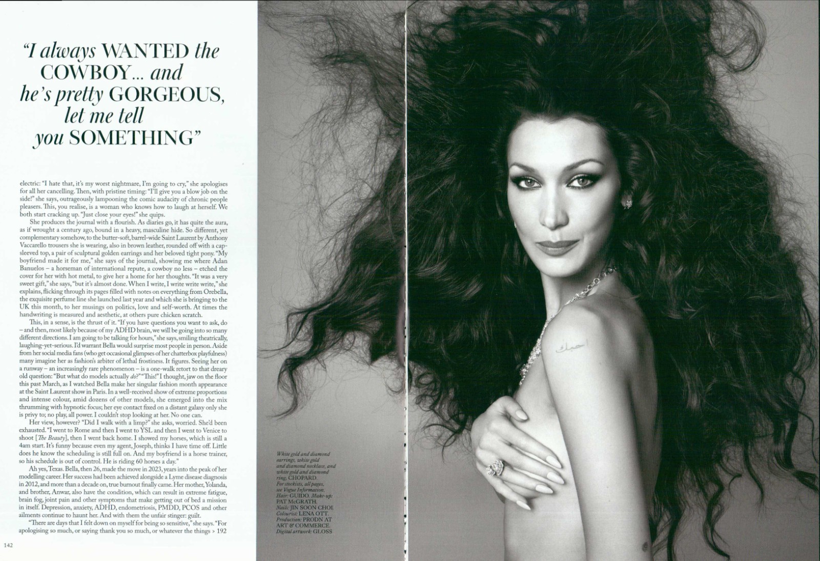 Bella Hadid BY Steven Meisel Fashion Editorial IB Kamara 8pg 2025