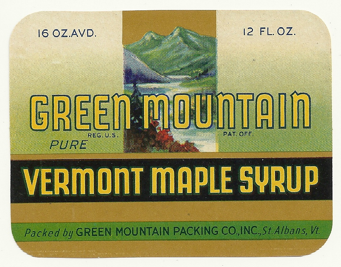 Green Mountain Pure Vermont Maple Syrup 6 Unused Labels St. Albans, Vermont