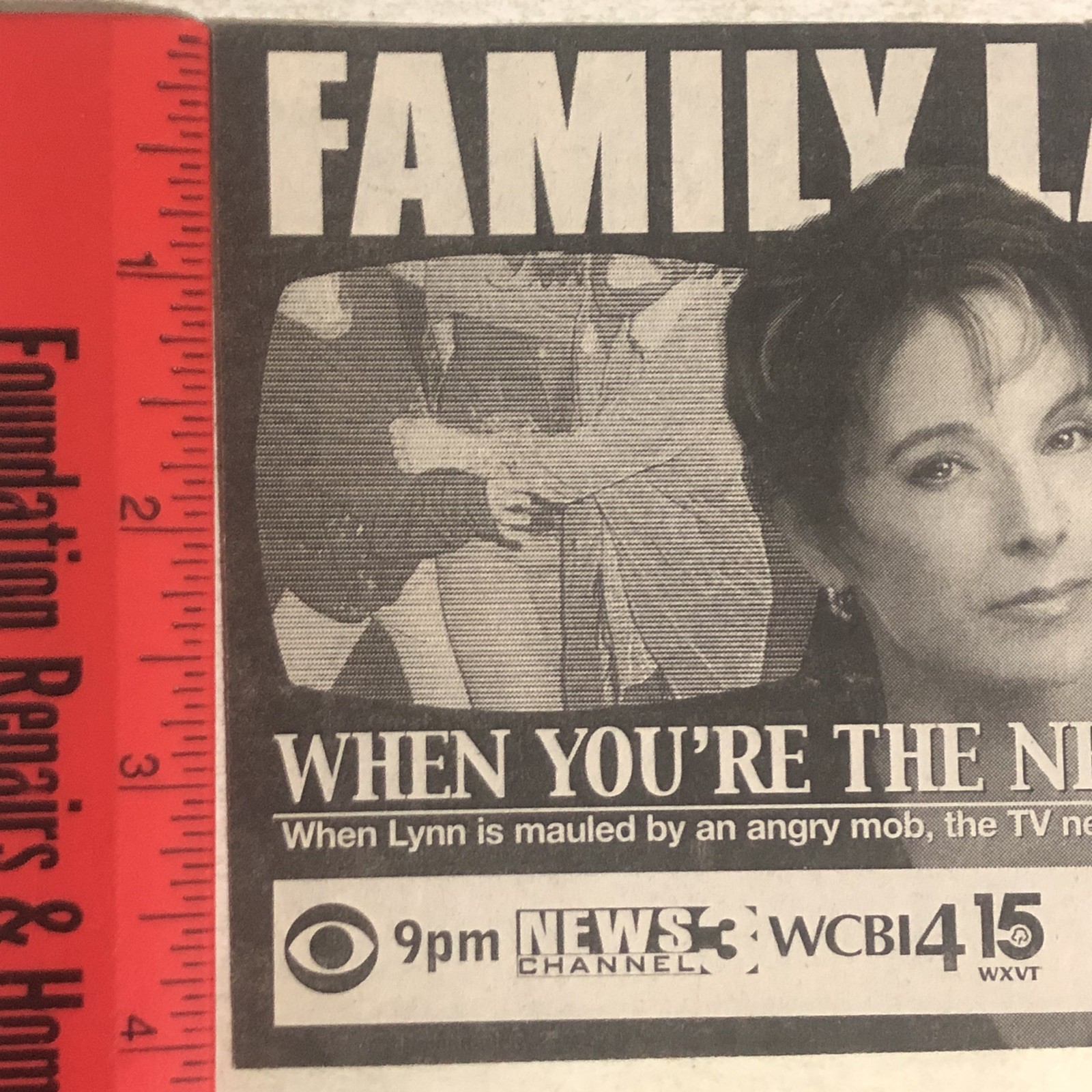 Family Law Tony Danza Dixie Carter Kathleen Quinlan Vintage Print Ad Tpa38