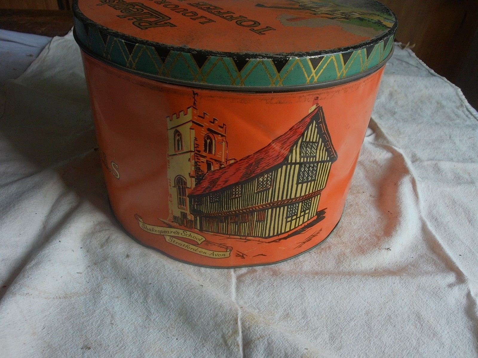 Vintage Empty Large Candy Tin Can Riley’s Toffee rolls Only 1 on eBay! 26-30
