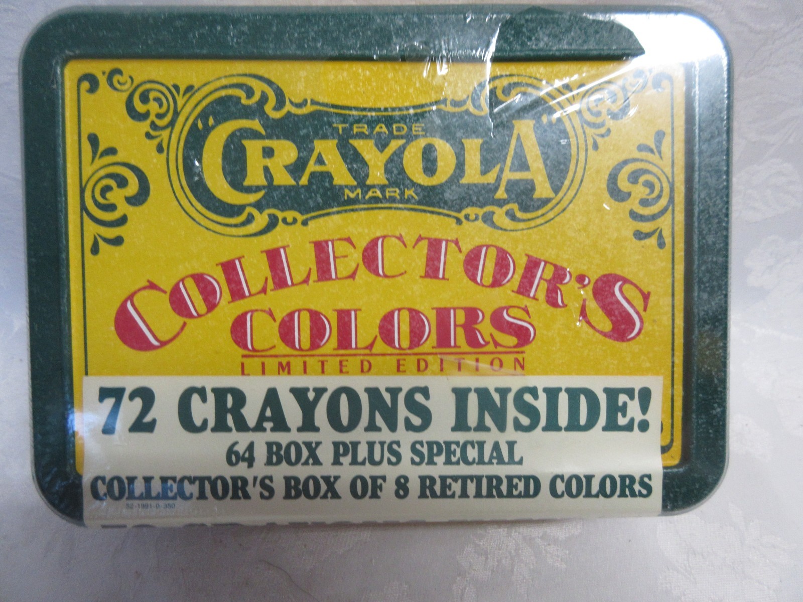 1991 Crayola Collectors Colors Limited Edition Tin w 72 Crayons, Factory Sealed