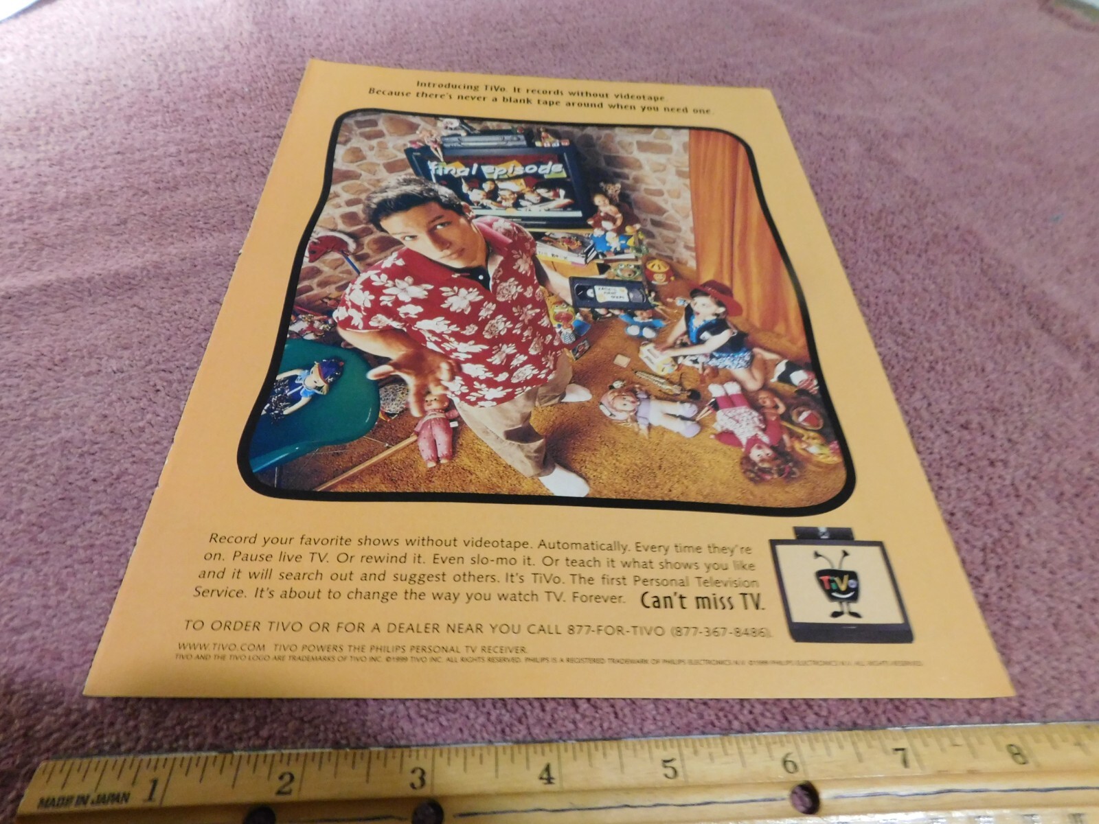 TIVO Original Print Ad from Magazine Vintage 1999