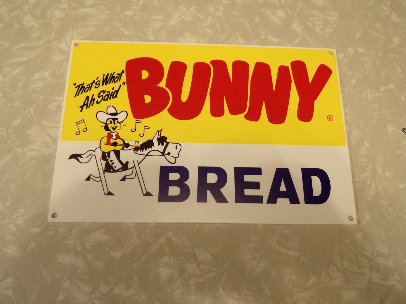 “BUNNY BREAD” ADVERTISING METAL SIGN