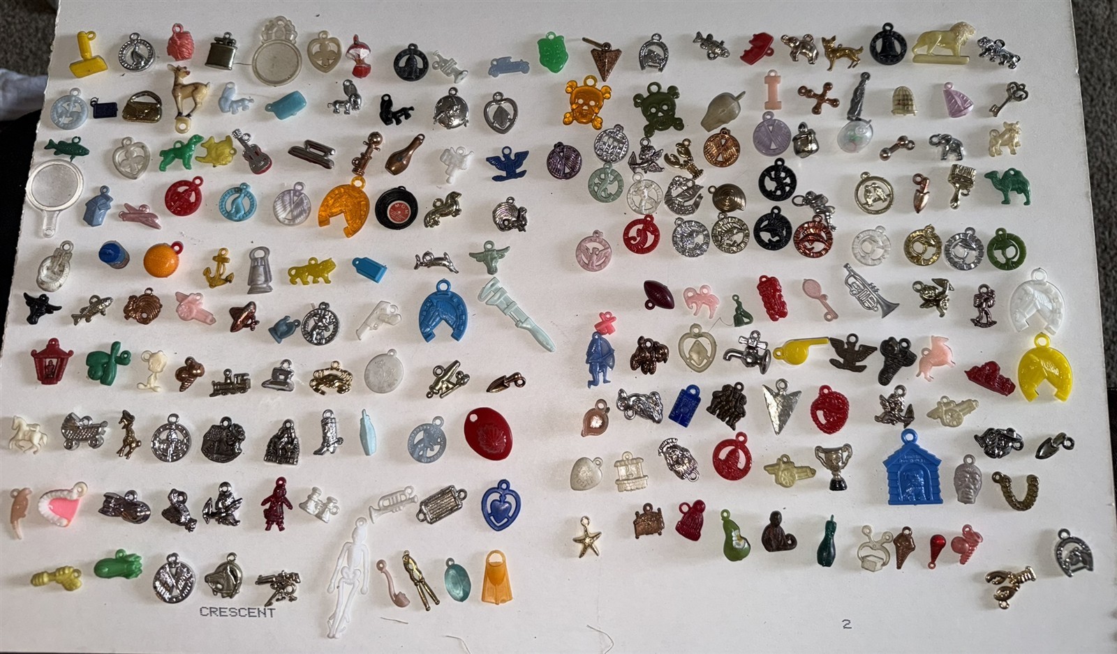 200 Vintage plastic charms lot Great Variety FUN LOT!