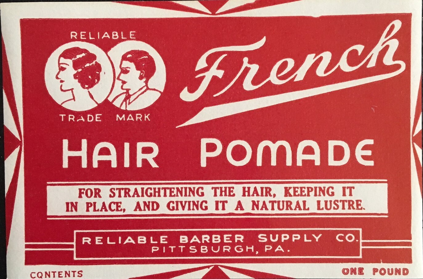 1920 Lot of 6 French Hair Pomade Jar Label’s “DECO Design” “NEW OLD STOCK”