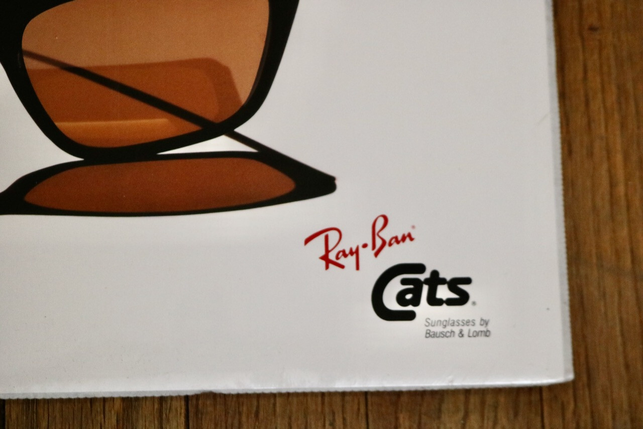 RAY-BAN CATS sunglasses vintage poster US SKI TEAM