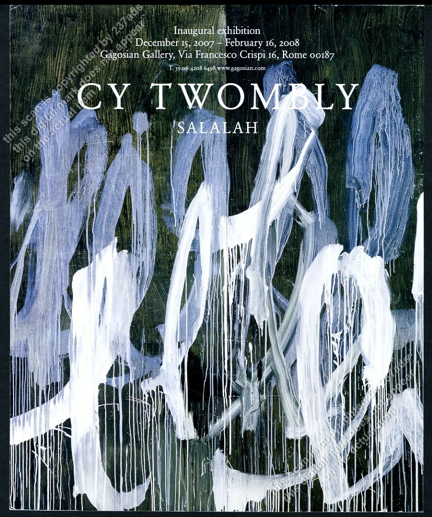2007 Cy Twombly Salalah art Rome gallery show vintage print ad