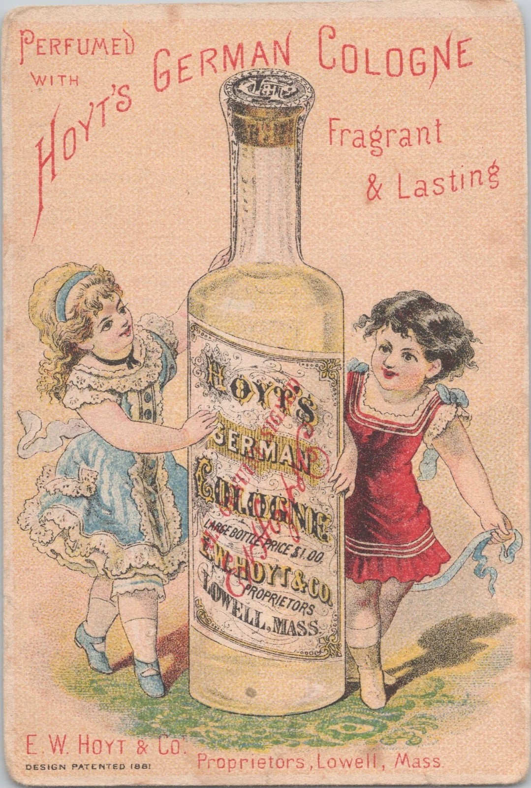 HOYT’S German Cologne – W.F. SMITH City Drug Store Painesville, OH – Trade Card