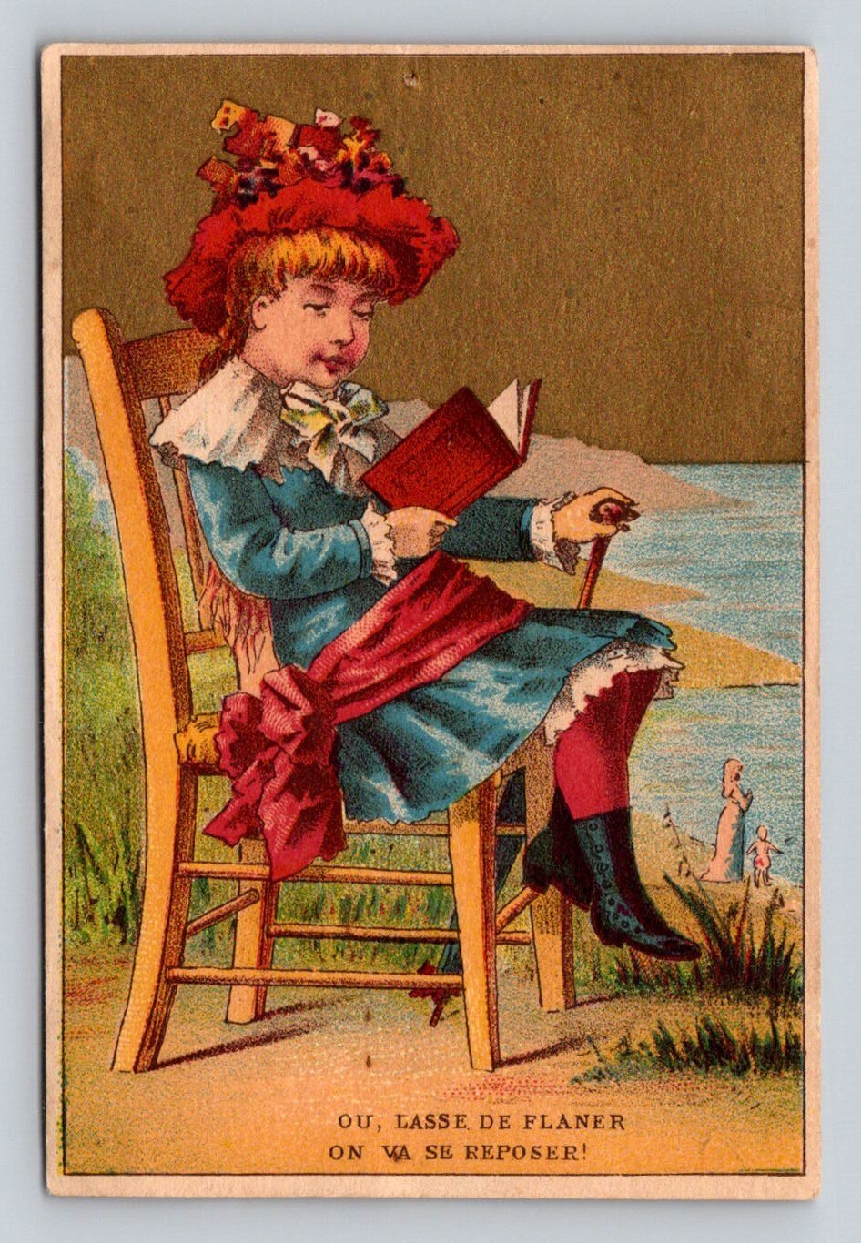 Soapine Girl Reading In Chair French Kendall Mfg P427