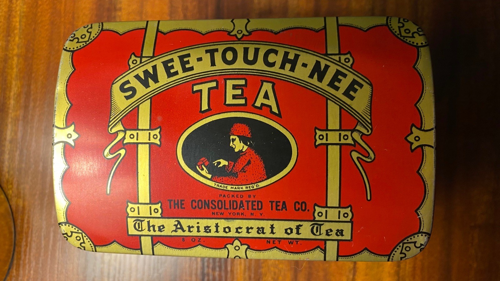 Vintage Swee-Touch-Nee Tea Empty Tin The Consolidated Tea Co Aristocrat of Tea