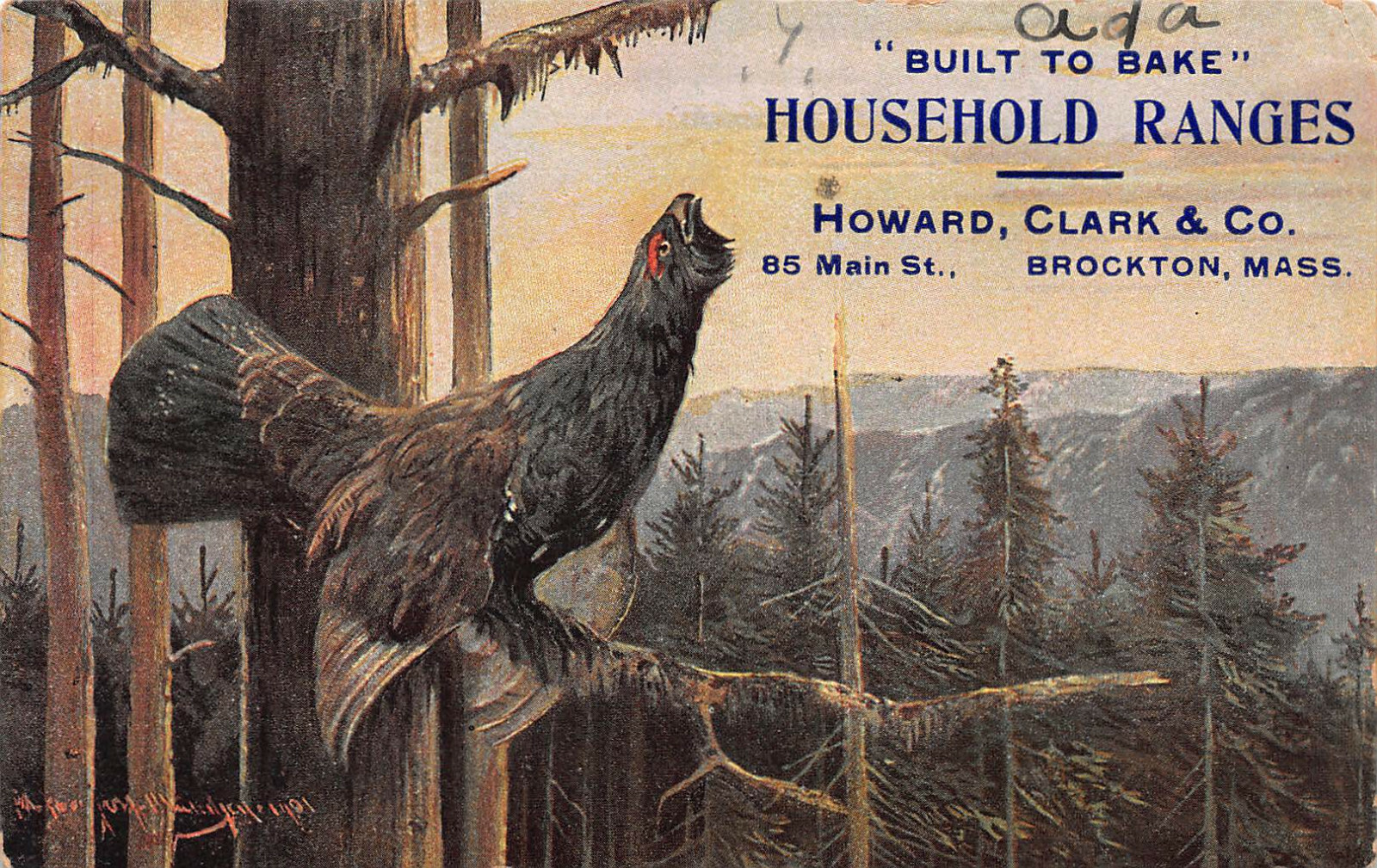 Built to Bake Household Ranges, Early Trade Card, Size: 88 mm x 138 mm